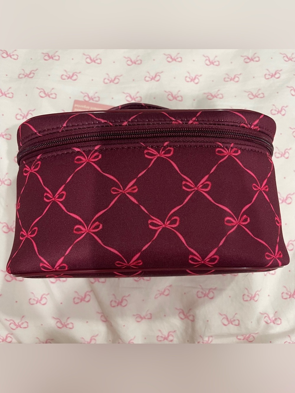 Red Bow Makeup Travel Bag